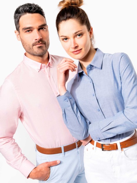 Chemises à personnaliser KARIBAN Chemise Oxford manches longues 