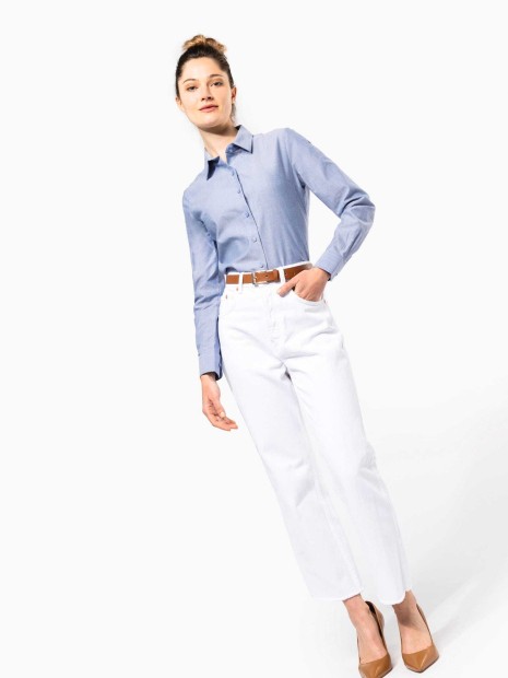 Chemises à personnaliser KARIBAN Chemise Oxford manches longues femme 