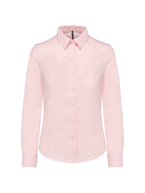 KARIBAN Chemise Oxford manches longues femme oxford pale pink personnalisable