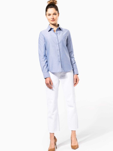 Chemises à personnaliser KARIBAN Chemise Oxford manches longues femme 