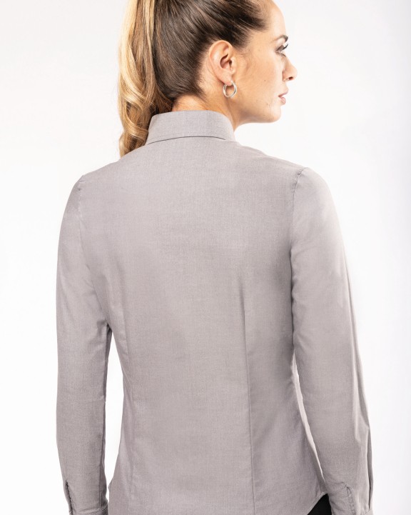 Hemd KARIBAN Dames Oxford blouse lange mouwen voor bedrukking &amp; borduring