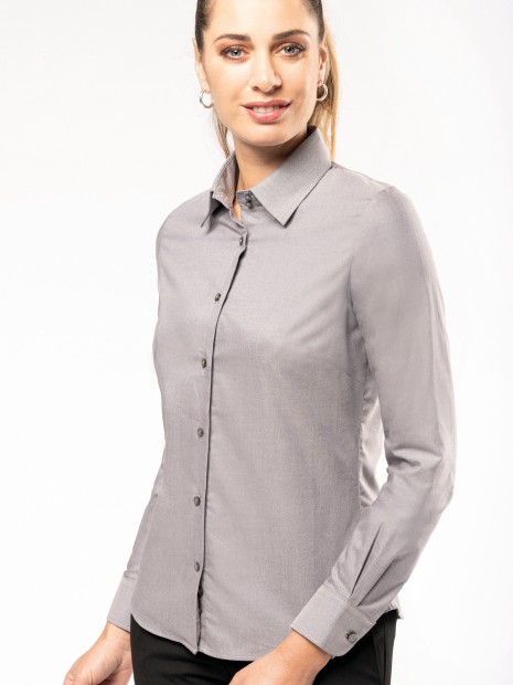 Chemises à personnaliser KARIBAN Chemise Oxford manches longues femme 