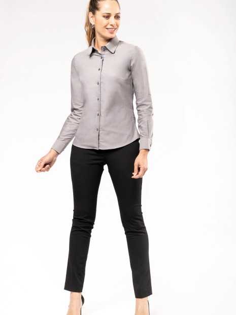 Chemises à personnaliser KARIBAN Chemise Oxford manches longues femme 