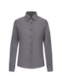 KARIBAN Chemise Oxford manches longues femme oxford silver personnalisable