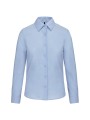 KARIBAN Chemise Oxford manches longues femme bleu oxford personnalisable