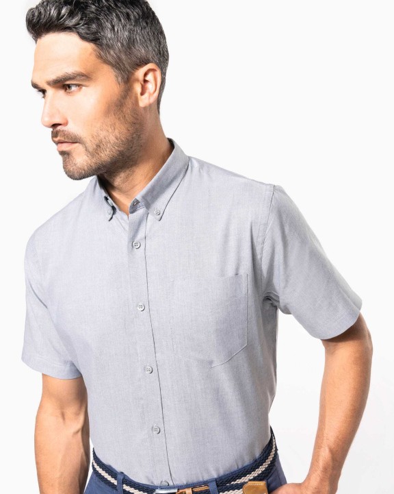 Hemd KARIBAN Heren Oxford overhemd korte mouwen voor bedrukking &amp; borduring