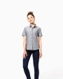Hemd KARIBAN Dames Oxford blouse korte mouwen voor bedrukking &amp; borduring
