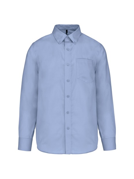 KARIBAN Chemise manches longues sans repassage ciel brillant personnalisable