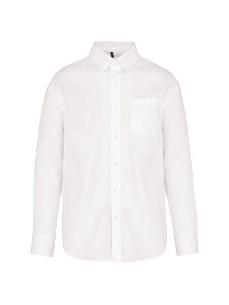KARIBAN Chemise manches longues sans repassage blanc personnalisable