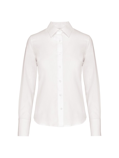 KARIBAN Chemise manches longues sans repassage femme blanc personnalisable