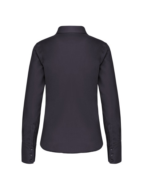 KARIBAN Chemise manches longues sans repassage femme zinc personnalisable