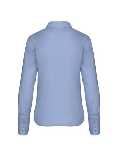 KARIBAN Chemise manches longues sans repassage femme ciel brillant personnalisable