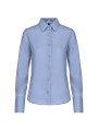 KARIBAN Chemise manches longues sans repassage femme ciel brillant personnalisable