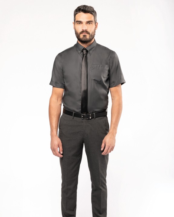 Chemise personnalisable KARIBAN Chemise micro-sergé manches courtes sans repassage