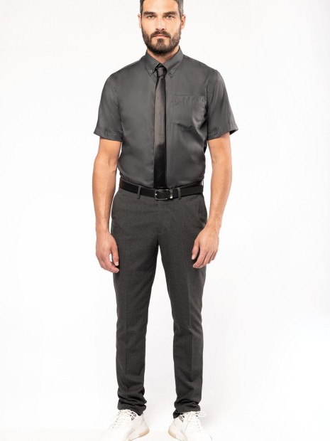 Chemises à personnaliser KARIBAN Chemise micro-sergé manches courtes sans repassage 