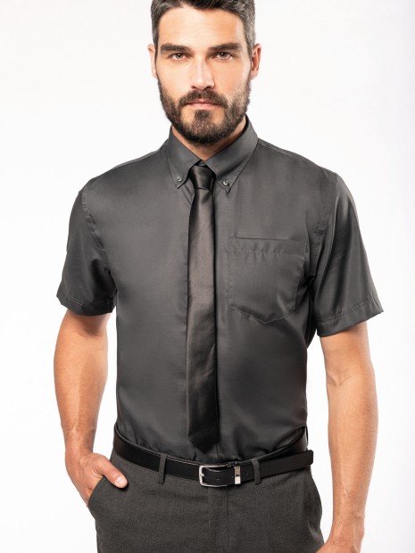Chemises à personnaliser KARIBAN Chemise micro-sergé manches courtes sans repassage 