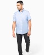 KARIBAN Herren Kurzarmhemd Bügelfrei Micro Twill Hemd personalisierbar