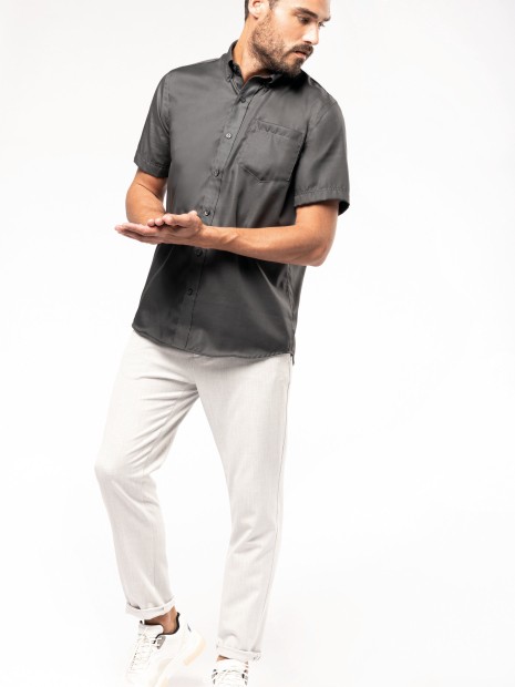 Chemises à personnaliser KARIBAN Chemise micro-sergé manches courtes sans repassage 