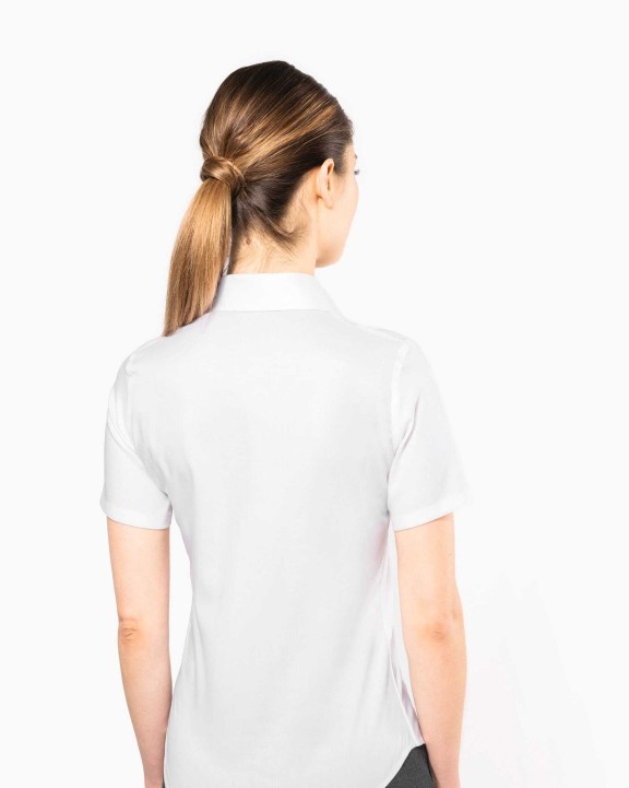 Hemd KARIBAN Dames non-iron blouse korte mouwen voor bedrukking &amp; borduring