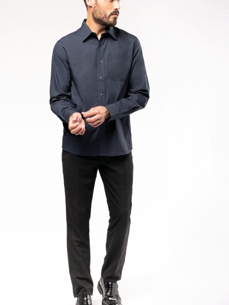 Chemises à personnaliser KARIBAN Chemise popeline manches longues 
