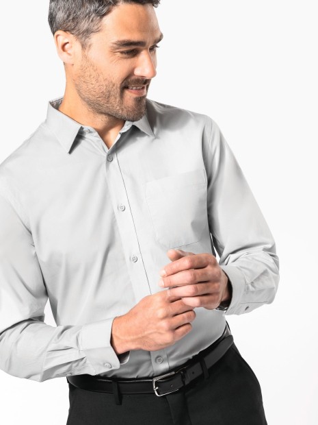 Chemises à personnaliser KARIBAN Chemise popeline manches longues 