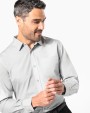 KARIBAN Herren Popelinehemd Langarm Hemd personalisierbar