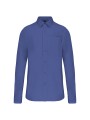 KARIBAN Chemise popeline manches longues cobolt blue personnalisable