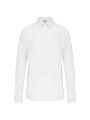 KARIBAN Chemise popeline manches longues blanc personnalisable