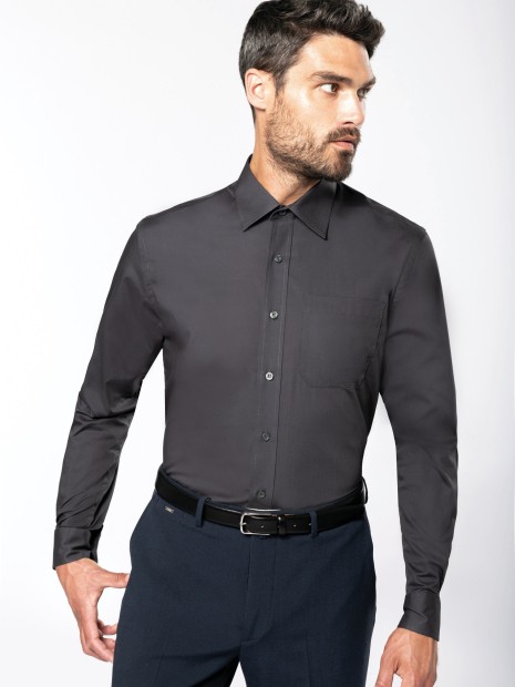 Chemises à personnaliser KARIBAN Chemise popeline manches longues 