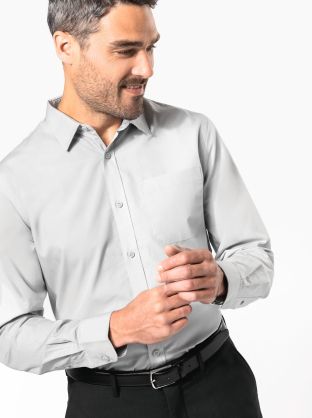 Chemise popeline manches longues
