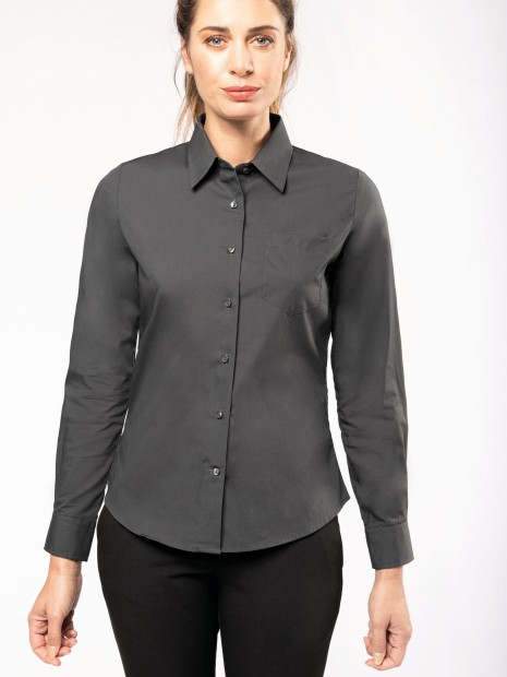Chemises à personnaliser KARIBAN Chemise popeline manches longues femme 