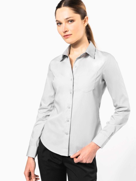 Chemises à personnaliser KARIBAN Chemise popeline manches longues femme 