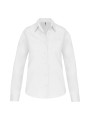 KARIBAN Chemise popeline manches longues femme blanc personnalisable