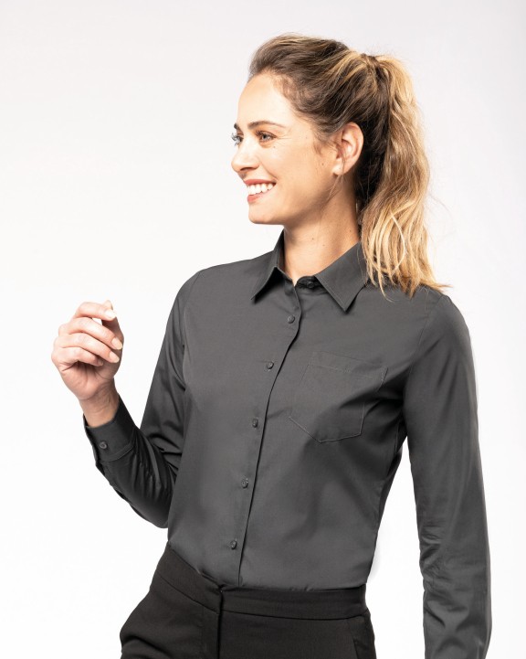 Chemise personnalisable KARIBAN Chemise popeline manches longues femme