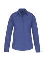 KARIBAN Chemise popeline manches longues femme cobolt blue personnalisable