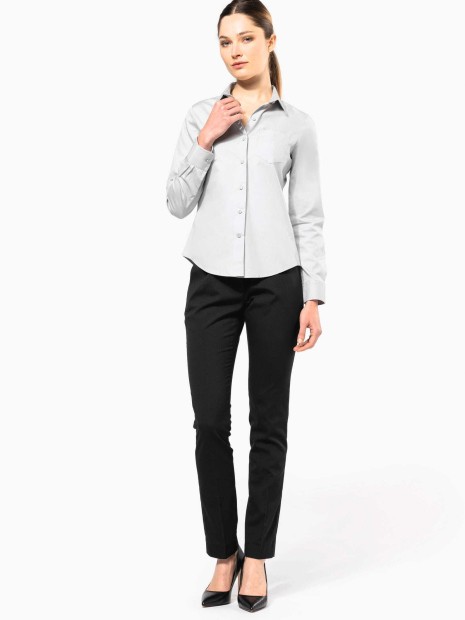 Chemises à personnaliser KARIBAN Chemise popeline manches longues femme 