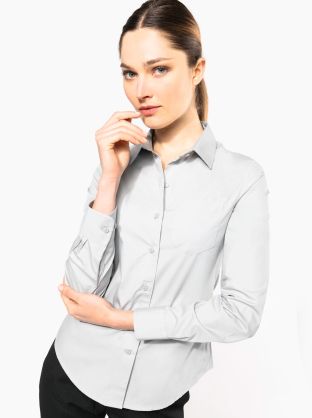Chemise popeline manches longues femme