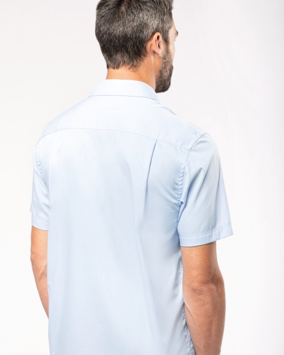 Hemd KARIBAN Heren poplin overhemd korte mouwen voor bedrukking &amp; borduring