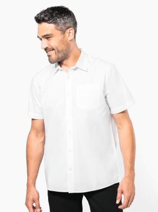 Chemise popeline manches courtes