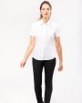 Hemd KARIBAN Dames Poplin Blouse Korte Mouwen voor bedrukking &amp; borduring