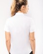Hemd KARIBAN Dames Poplin Blouse Korte Mouwen voor bedrukking &amp; borduring
