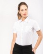 Hemd KARIBAN Dames Poplin Blouse Korte Mouwen voor bedrukking &amp; borduring