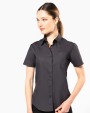 Hemd KARIBAN Dames Poplin Blouse Korte Mouwen voor bedrukking &amp; borduring