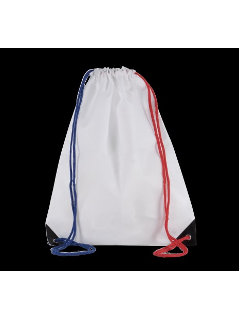 KIMOOD Sac à dos avec cordelettes reflex blue / white / french red personnalisable