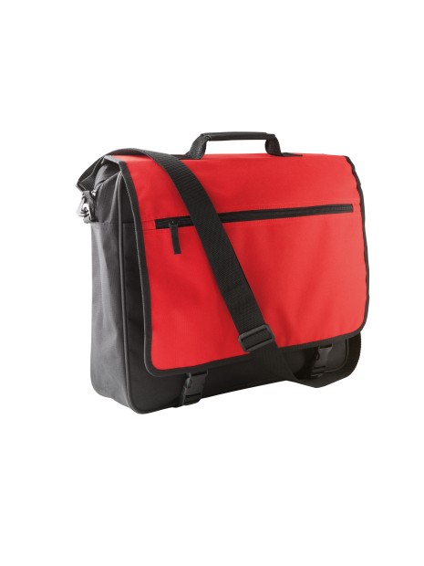 KIMOOD Porte-document avec rabat noir/rouge personnalisable