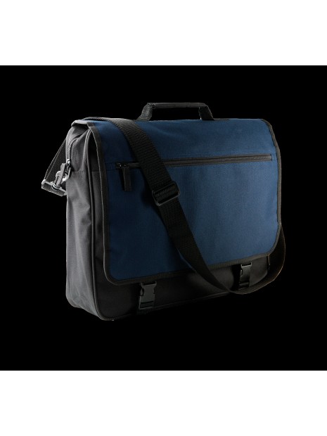 KIMOOD Porte-document avec rabat BLACK / NAVY personnalisable