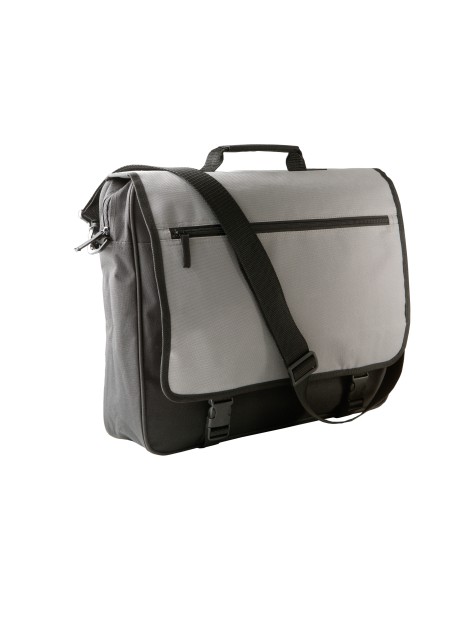 KIMOOD Porte-document avec rabat noir/gris clair personnalisable