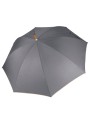 KIMOOD Parapluie mât en bois gris fonce/beige personnalisable