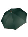 KIMOOD Parapluie mât en bois vert bouteille /beige personnalisable