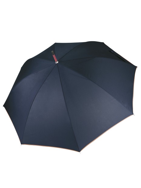 KIMOOD Parapluie mât en bois NAVY / BEIGE personnalisable